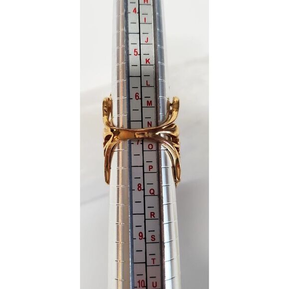 Tree of Life Ring Cuff Gold Tone w/ Brilliant Crystal at Base of Tree WOM  7 - Picture 10 of 10